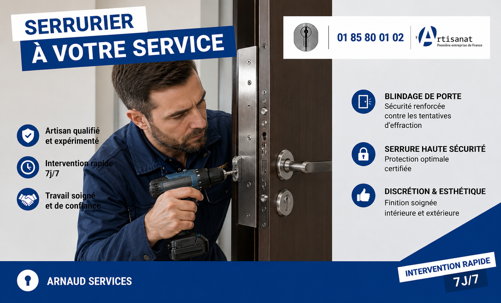 Arnaud, artisan serrurier d'Arnaud Services